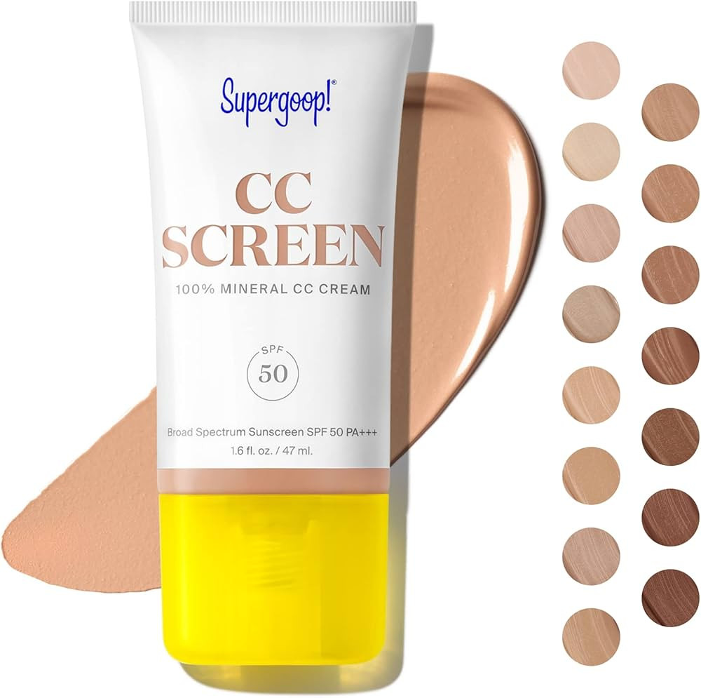 Supergoop! CC Screen - SPF 50 PA++++ CC Cream, 100% Mineral Color-Corrector & Broad Spectrum Suns... | Amazon (US)