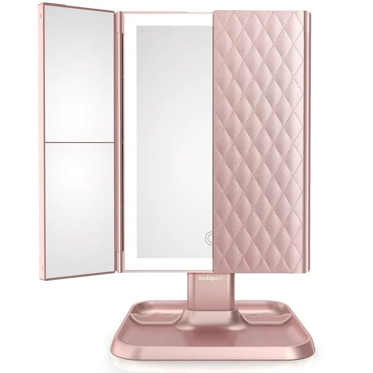 AirExpect Makeup Mirror Vanity Mirror with 1 x 2 X 3 X Magnification Vanity Mirror with 72 LEDs T... | Walmart (US)