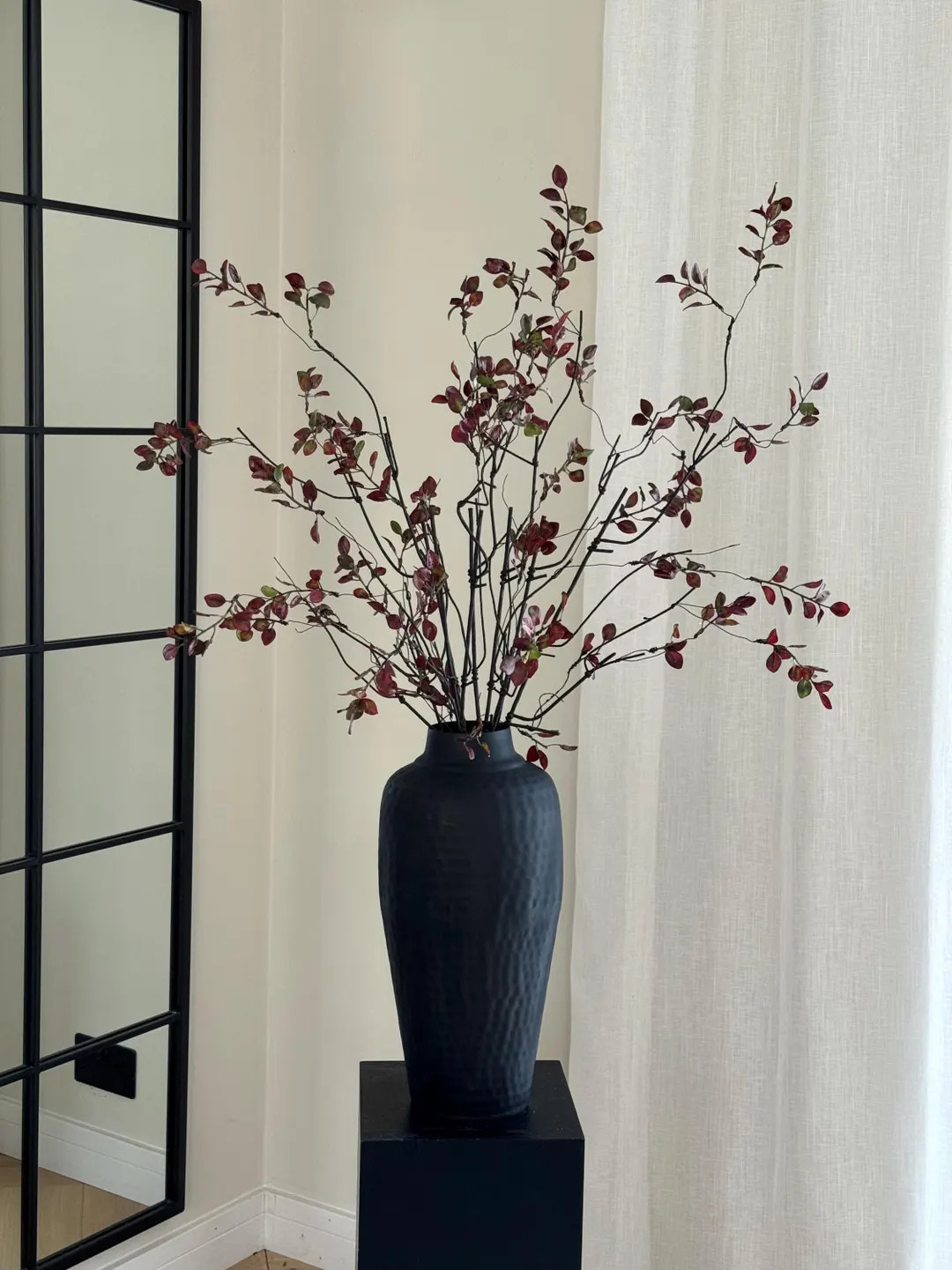 Faux Autumn Burgandy Branches/leaves, Artificial Branch, Foliage, Twigs, Autumn Decor, Red Branch... | Etsy (US)