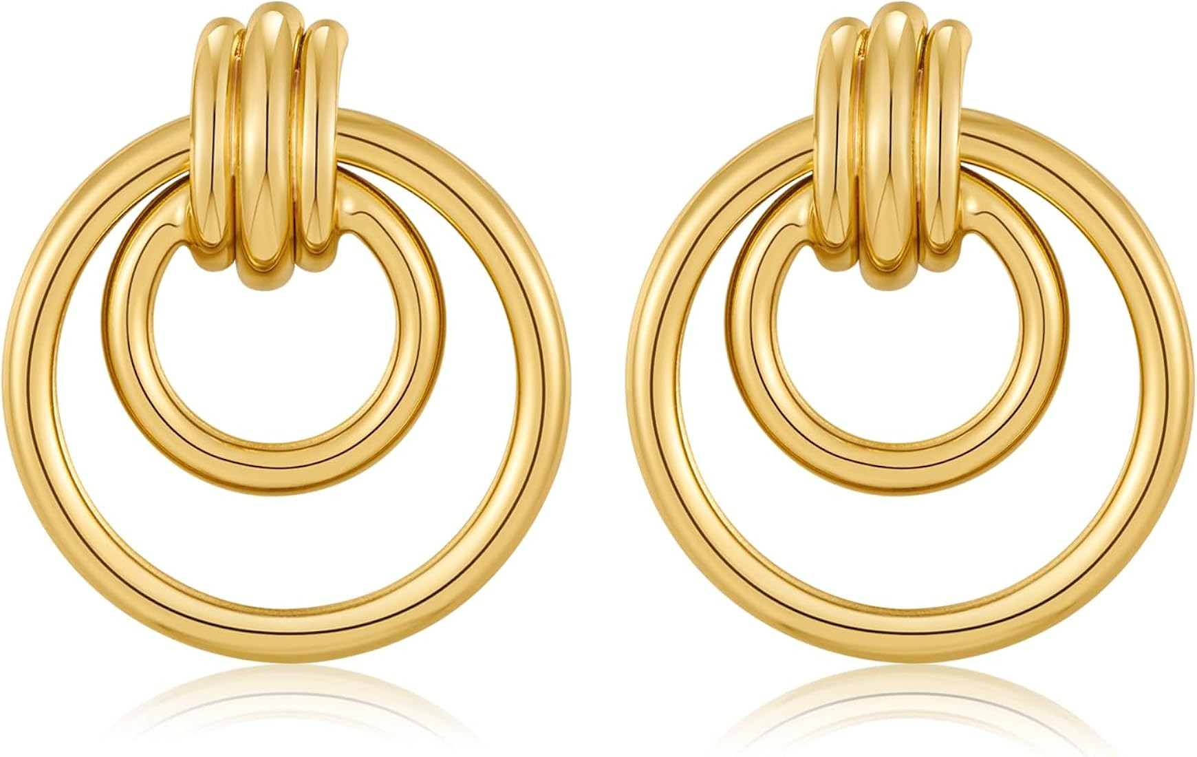 LILIE&WHITE Gold Chain Dangle Earrings for Women Drop Earrings Stud Earrings Hypoallergenic Earri... | Amazon (US)