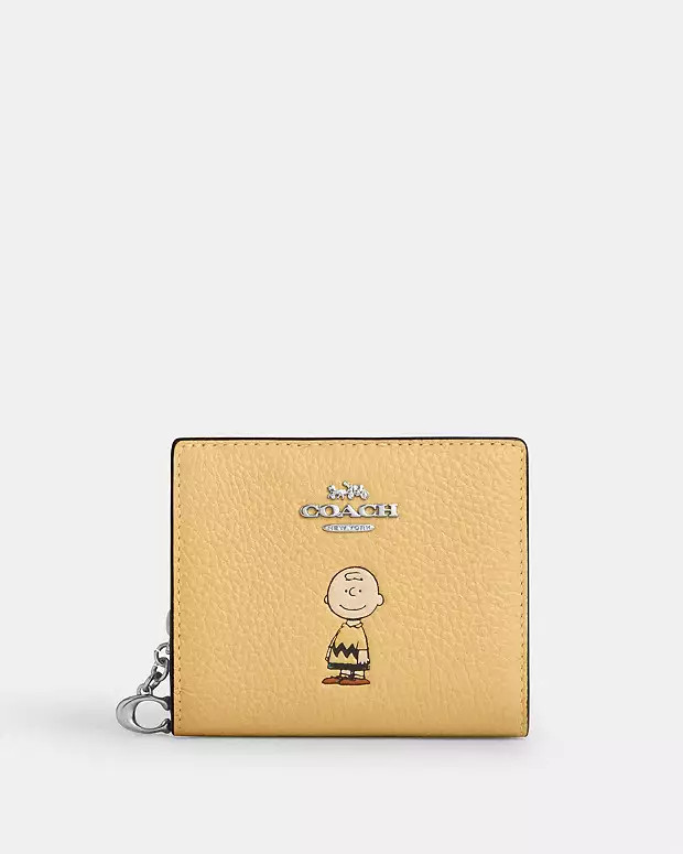 Coach X Peanuts Snap Wallet With Charlie Brown | Coach Outlet US