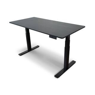 59 in. Rectangular Black Standing Desks with Adjustable Height | The Home Depot