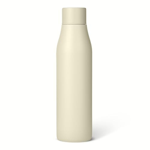Amazon Basics Insulated Stainless Steel Water Bottle, Leak-Proof, Double-Wall, 20 oz., BPA-Free, Ivory | Amazon (US)