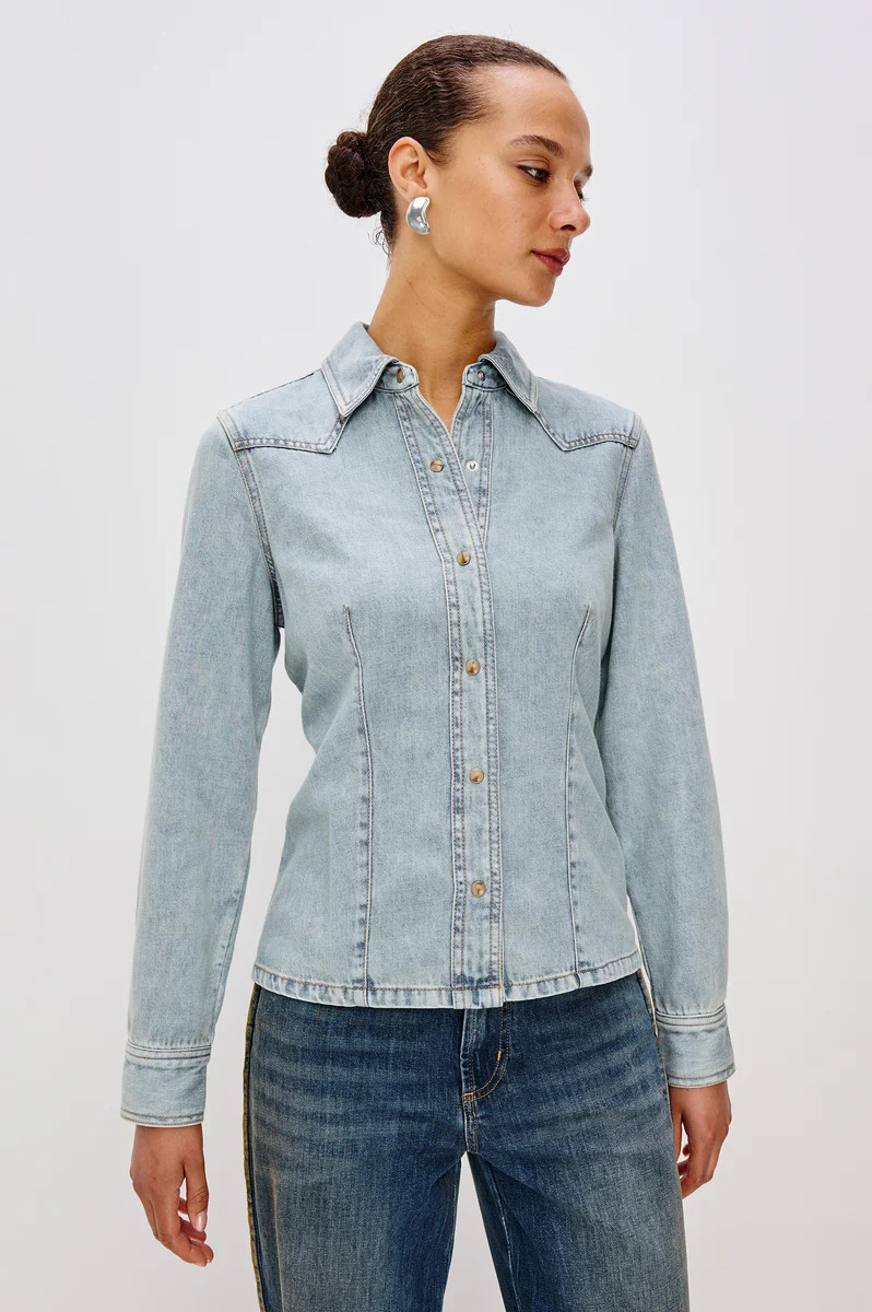 TAIANA SHIRT - BLEACHED INDIGO | Rails