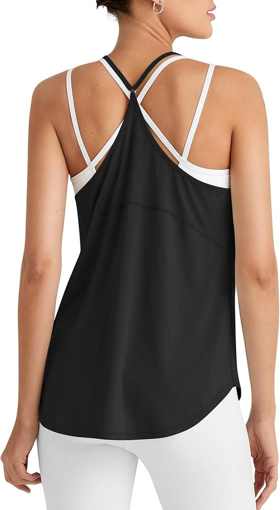 G4Free Workout Athletic Tank Tops for Women Racerback Lightweight Gym Pilates Y-Back Loose Fit Ru... | Amazon (US)