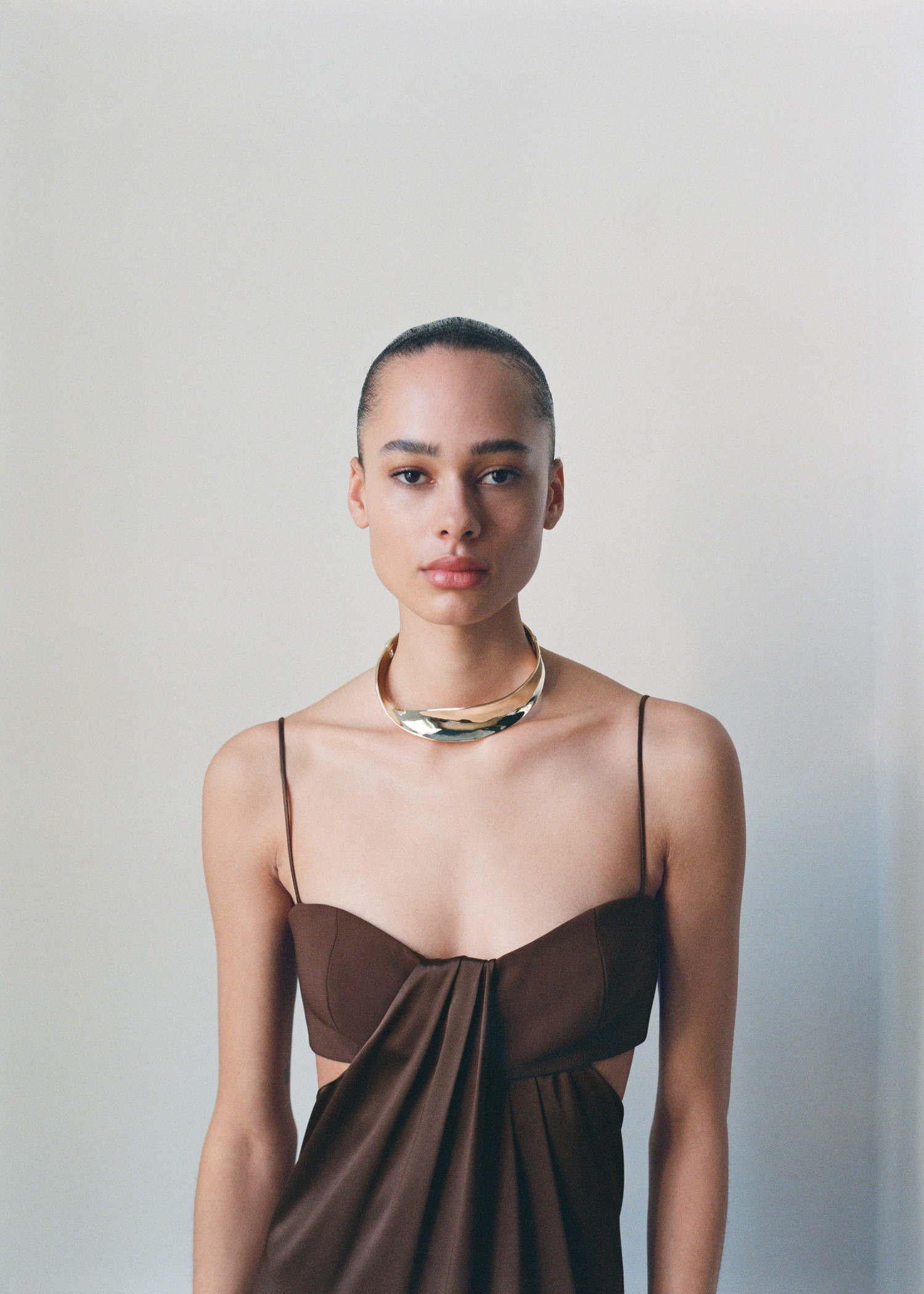Satin dress with side slits - Women | MANGO United Kingdom | MANGO (UK)