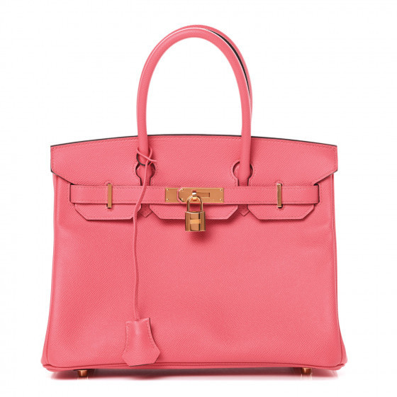 Epsom Horseshoe Birkin 30 Rose Azalee Gris Mouette | Fashionphile