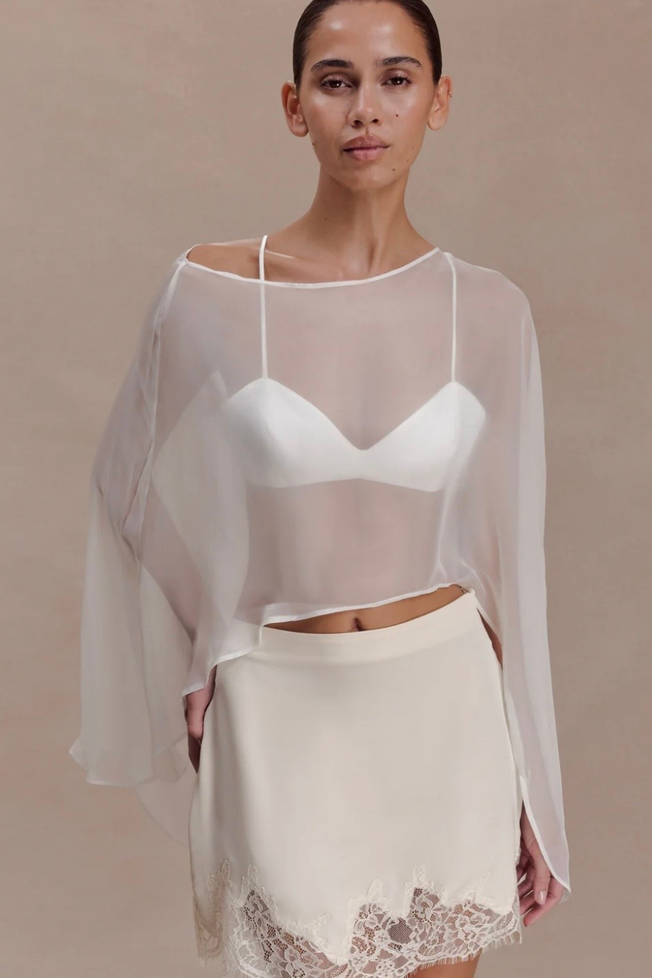 Sheer white cape top ✨

#LTKstyletip