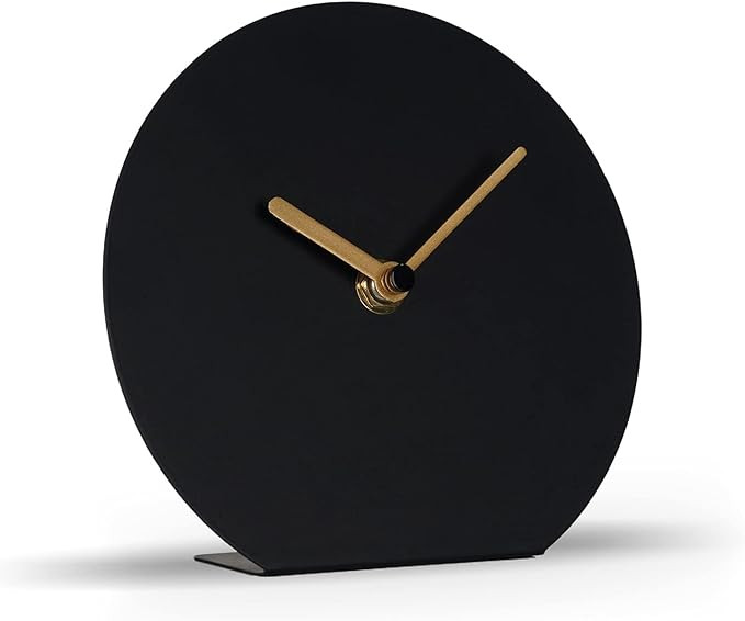 SOFFEE DESIGN 6'' One-Piece Table Clocks Without Scale Modern Minimalist Style Decoration, Iron S... | Amazon (US)