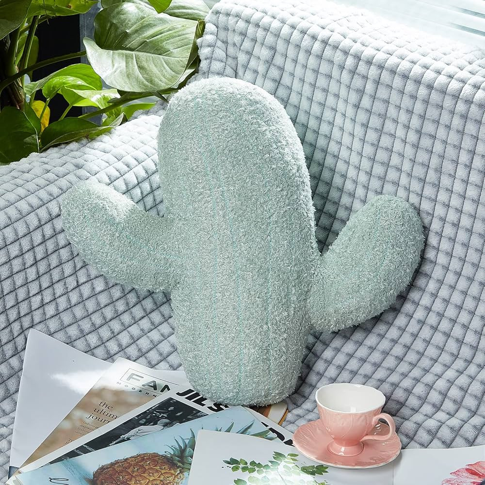 16 Inches Cactus Shape Pillow Cute Throw Pillow Succulent Pillow 3D Shaped Throw Pillow Sofa Cact... | Amazon (US)