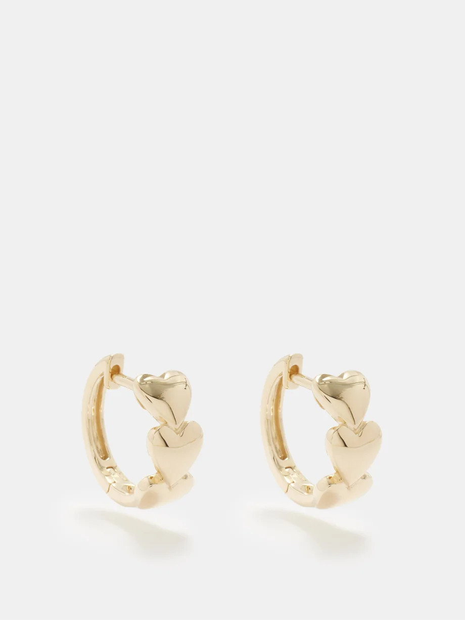 Triple Heart 14kt gold earrings | Roxanne First | Matches (UK)