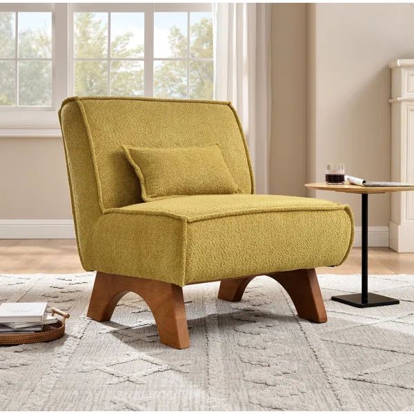 Drayk 29.5'' W Upholstered Accent Lounge Chair with Pillow | Wayfair North America