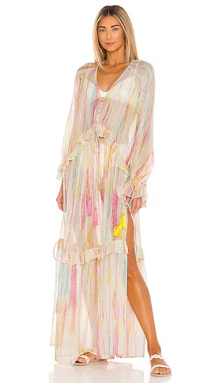 Ann Caftan in Multicolor | Long Sleeve Cover Up Dress Sheer Dress Rainbow Dress Multicolor Dress | Revolve Clothing (Global)