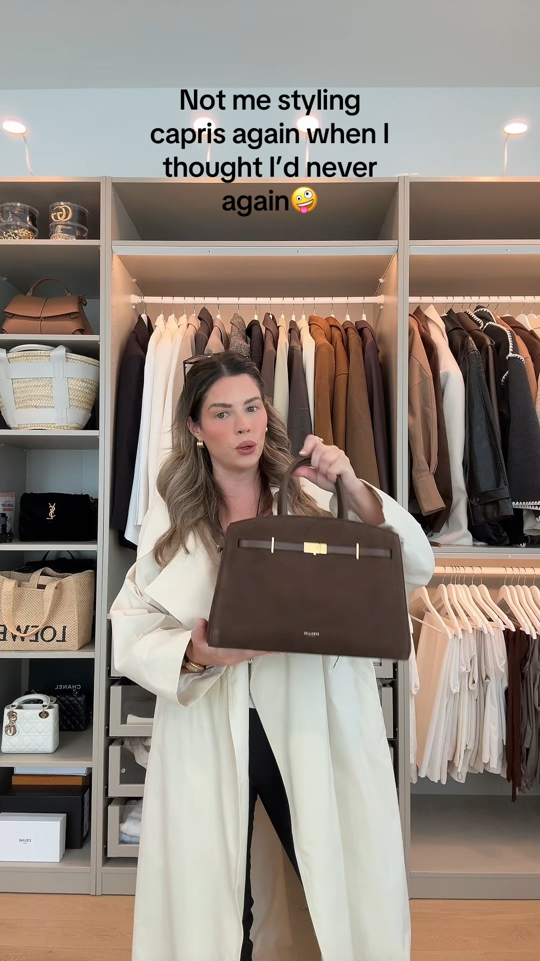 Trench coat and capri’s