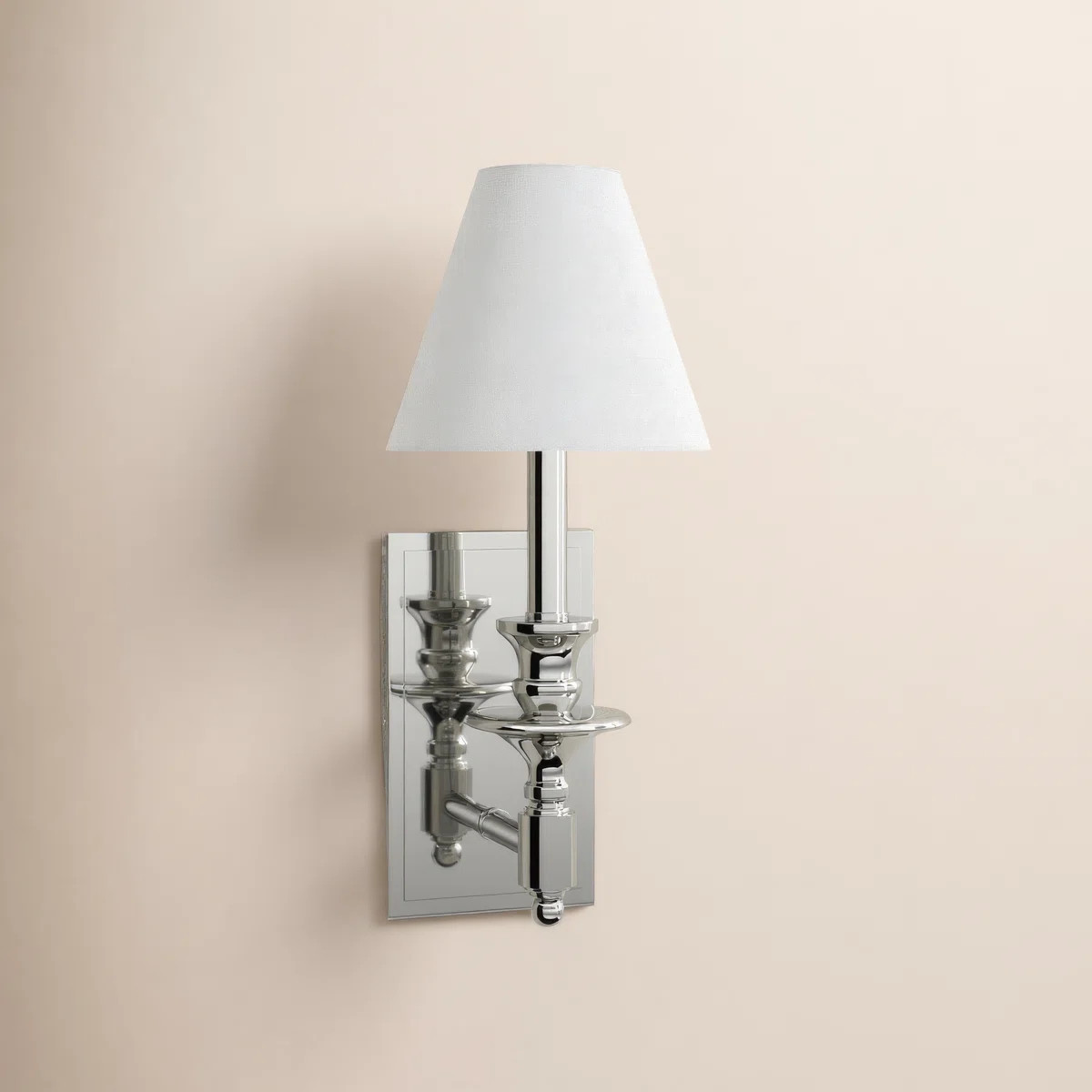 Alarins 1-Light Dimmable Armed Sconce with Fabric Shade | Wayfair North America