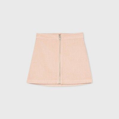 Girls' Zip-Front Corduroy Skirt - art class™ Pink | Target
