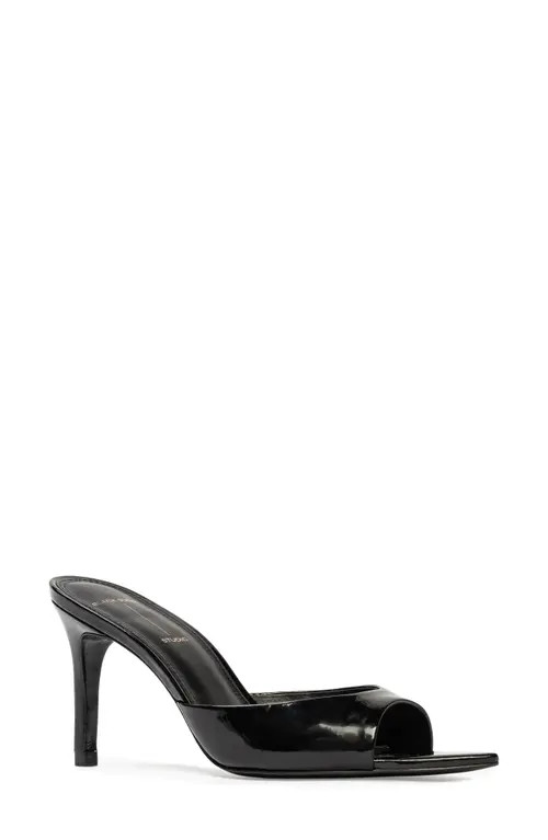 BLACK SUEDE STUDIO Brea Pointed Toe Sandal in Black Patent at Nordstrom, Size 5Us | Nordstrom