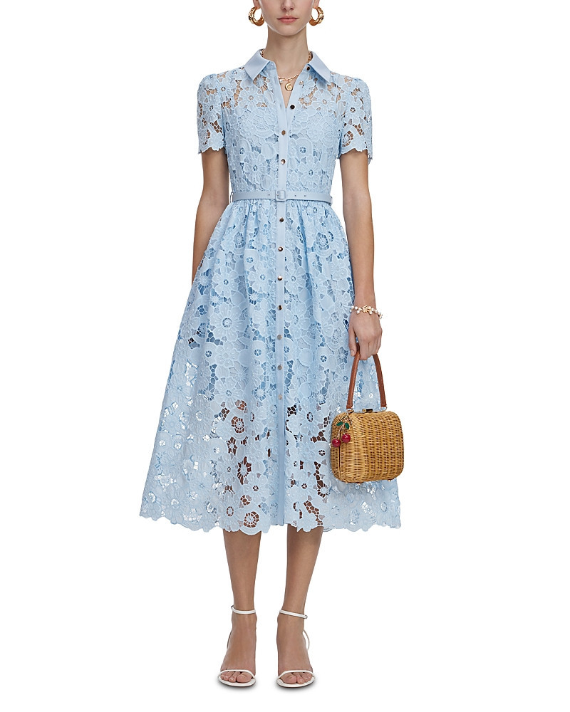 Self-Portrait Lace Collared Midi Dress | Bloomingdale's (US)