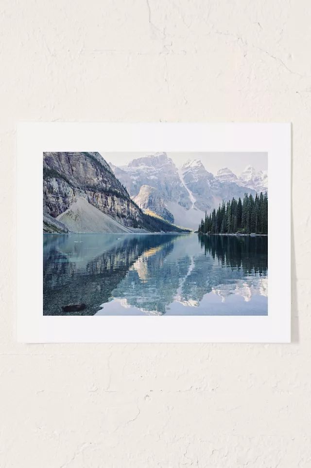 Eye Poetry Photography Sunrise Reflections Moraine Lake Banff Mountain Art Print | Urban Outfitters (US and RoW)