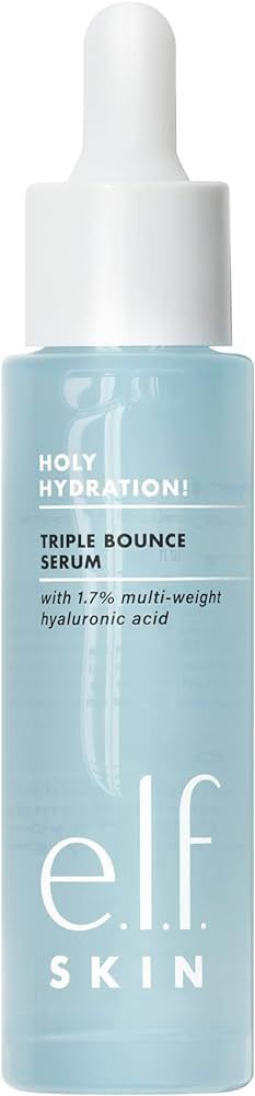 e.l.f. SKIN Holy Hydration! Triple Bounce Serum, 1.7% Hyaluronic Acid Serum For Plump, Bouncy Ski... | Amazon (US)