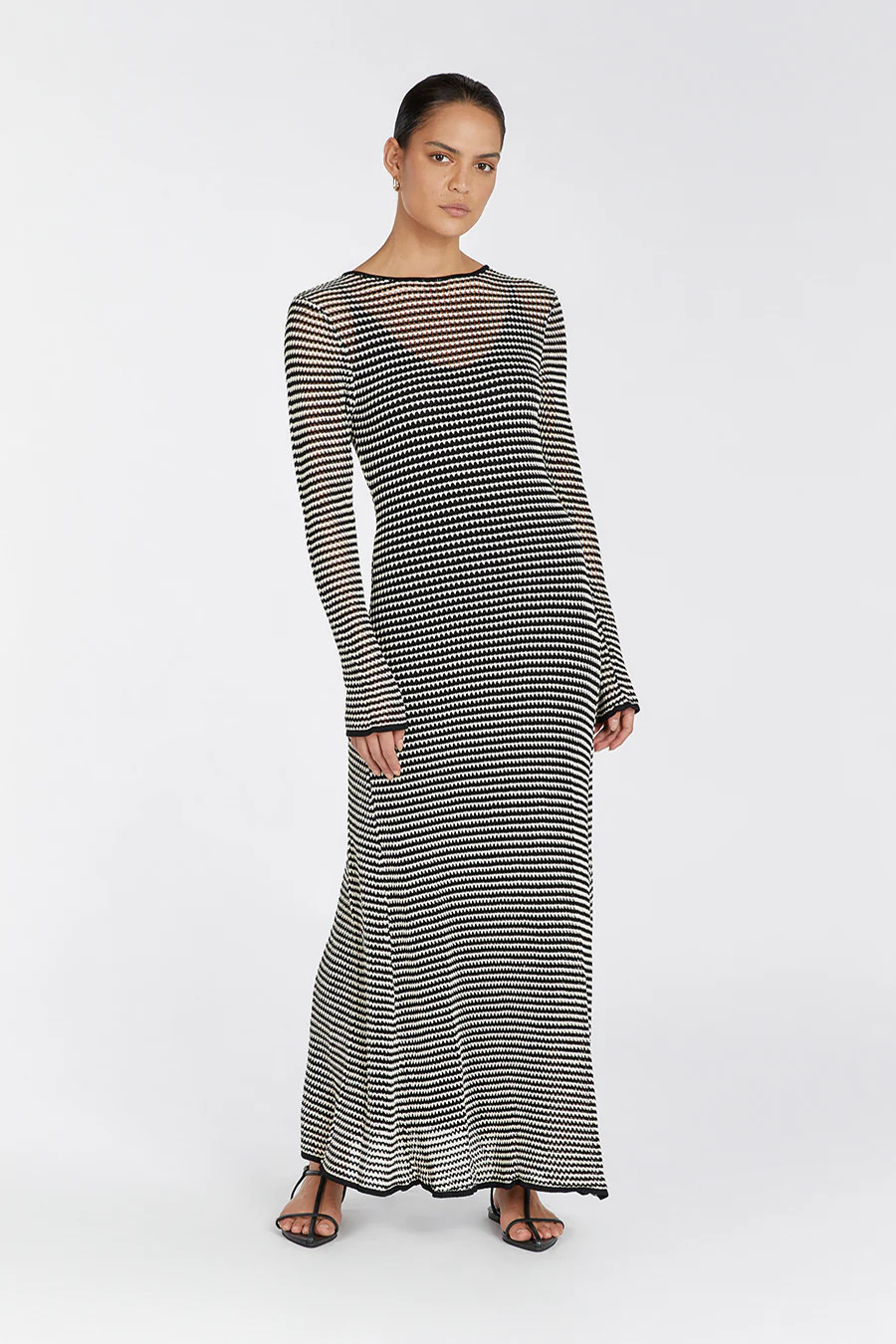NATE BLACK SLEEVED MAXI DRESS | DISSH