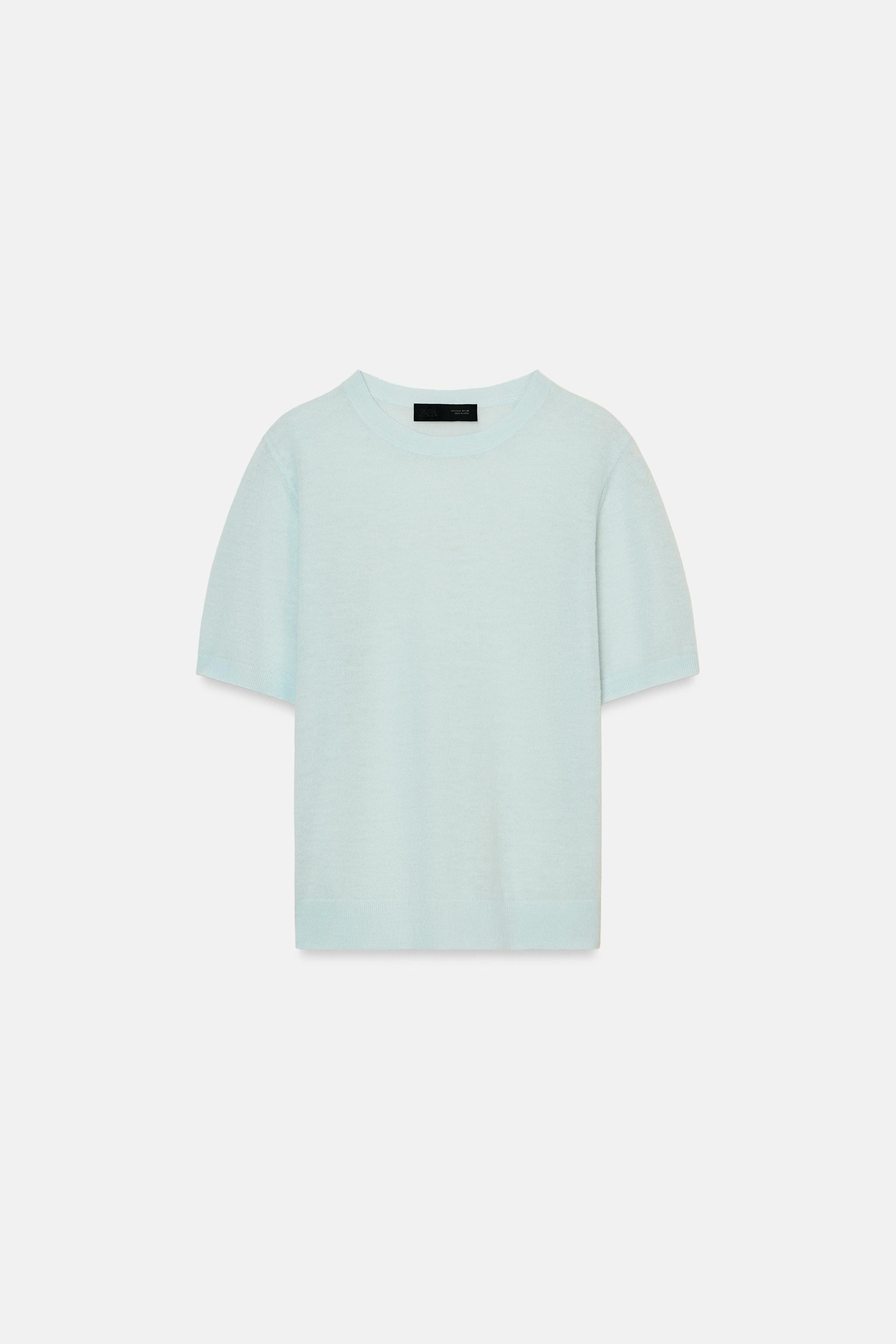 WOOL SHORT SLEEVE JUMPER | Zara US