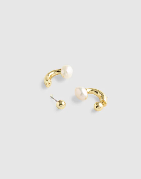 Freshwater Pearl Front-Back Earrings | Madewell