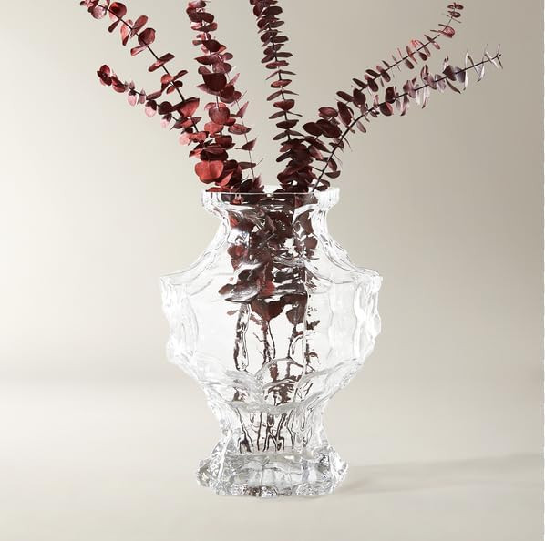Z Gallerie Mari Clear Glass Vase – Rippled Sculptural Crystal-Inspired Decor for Florals & Disp... | Amazon (US)