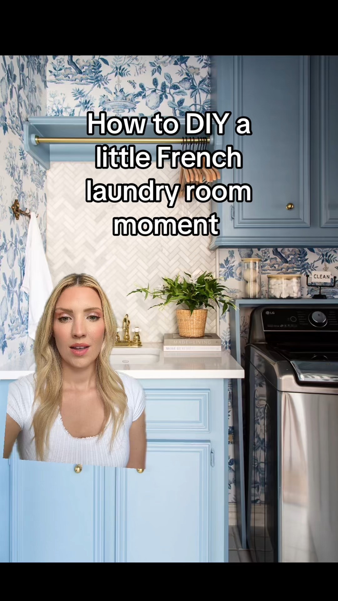 French blue bridgerton inspired laundry room 

#LTKHome