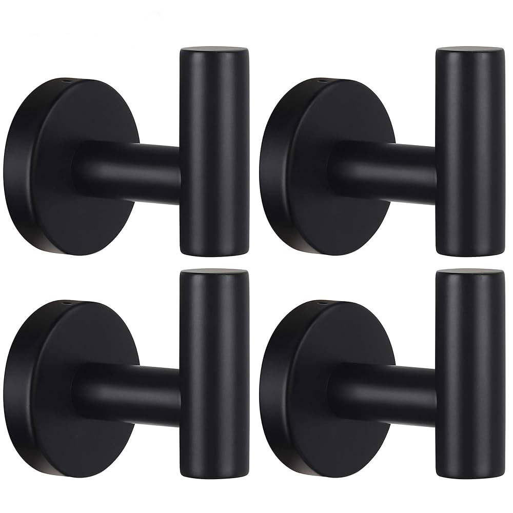 Towel Hooks Bathroom Coat Robe Wall Hook Stainless Steel Heavy Duty Door Hanger Towel Robe Clothe... | Amazon (US)