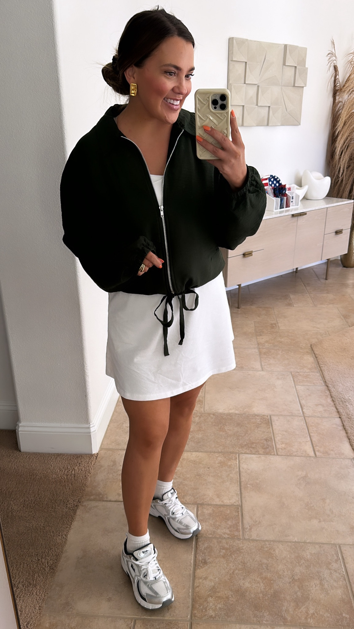 athletic dress and lightweight jacket! wearing size large in both! 

#LTKMidsize #LTKSeasonal #LTKFindsUnder50