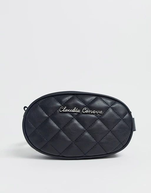 Claudia Canova quilted belt bag in black | ASOS US