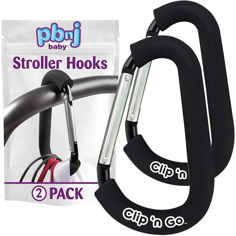 Stroller Hooks for Hanging Diaper Bags - Mommy Stroller Clip and Stroller Accessories Organizer H... | Amazon (US)