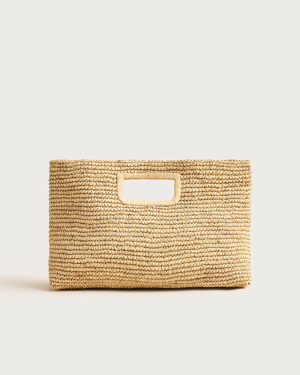 Handknotted raffia rectangular clutch | J. Crew US