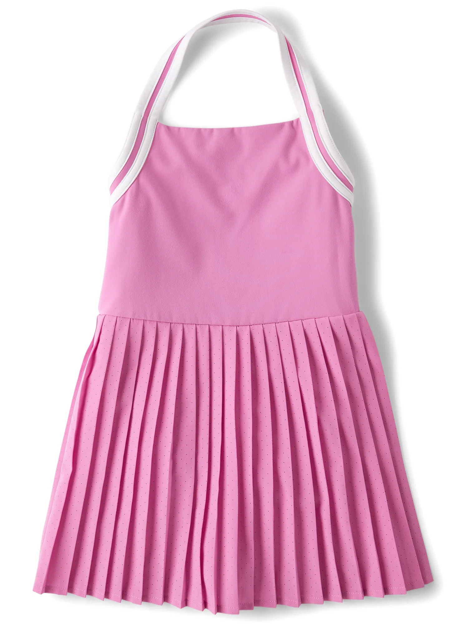 The Children's Place Girls Sleeveless Quick Dry Halter Pleated Tennis Dress, Sizes XS-XXL - Walma... | Walmart (US)
