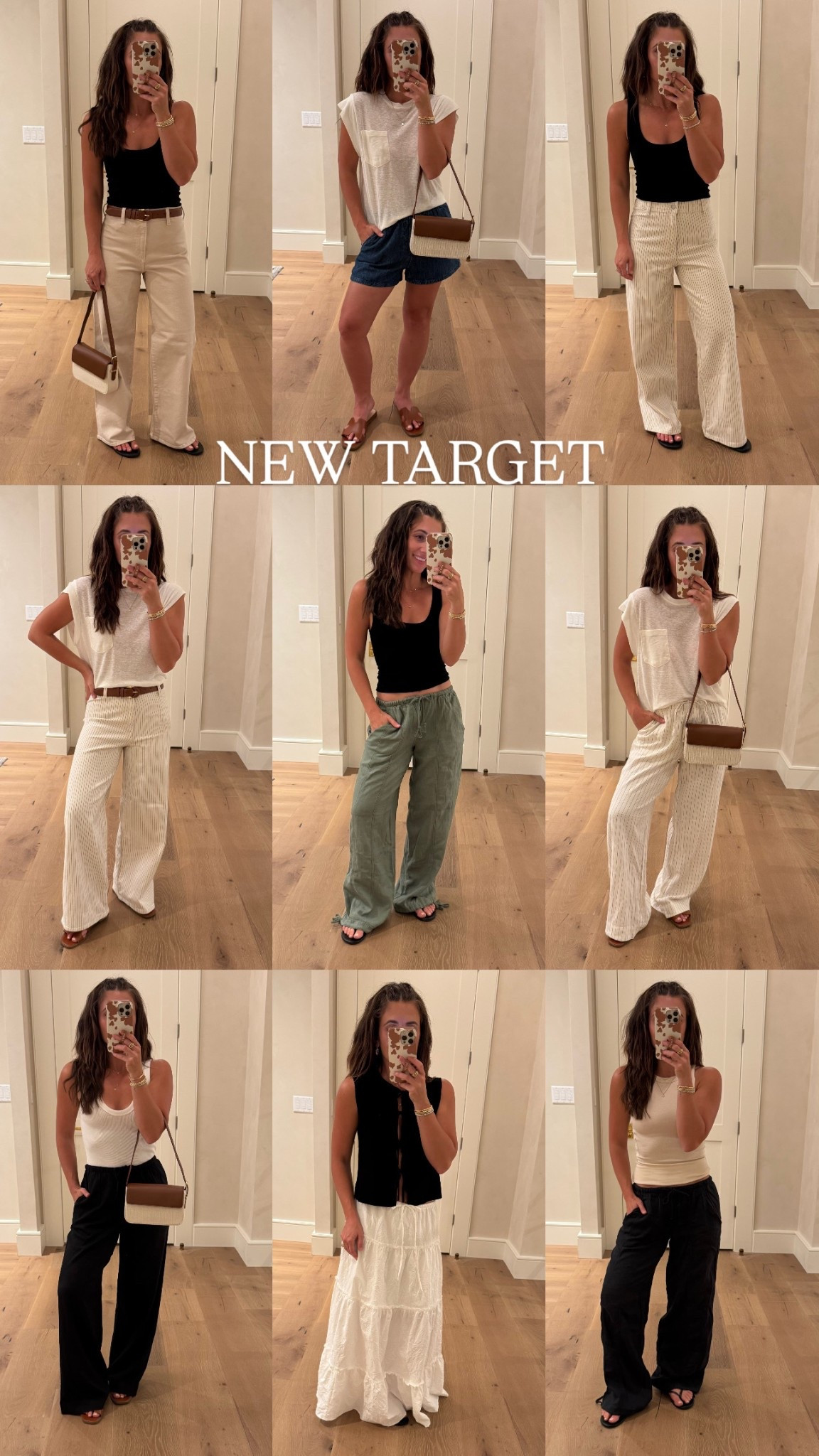 Cute new spring looks at Target! 
Jean size 2 Beach Pant size XS Pull over shorts size XS Black tank size XS White short sleeve size XS Tie-front bow sweater size XS White skirt size XS 

@target #TargetPartner #AD #targetambassadorapparel
