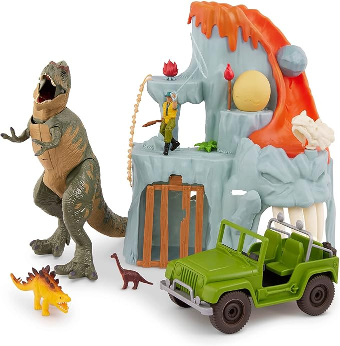 Terra by Battat Lava Mountain T-Rex Adventure Playset - Electronic Dinosaur Toys for Kids Ages 3+... | Amazon (US)