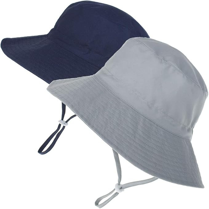 MaxNova Baby Sun Hat Toddler Summer UPF 50+ Baby Girl Bucket Hat Wide Brim Beach Hats for Baby Bo... | Amazon (US)