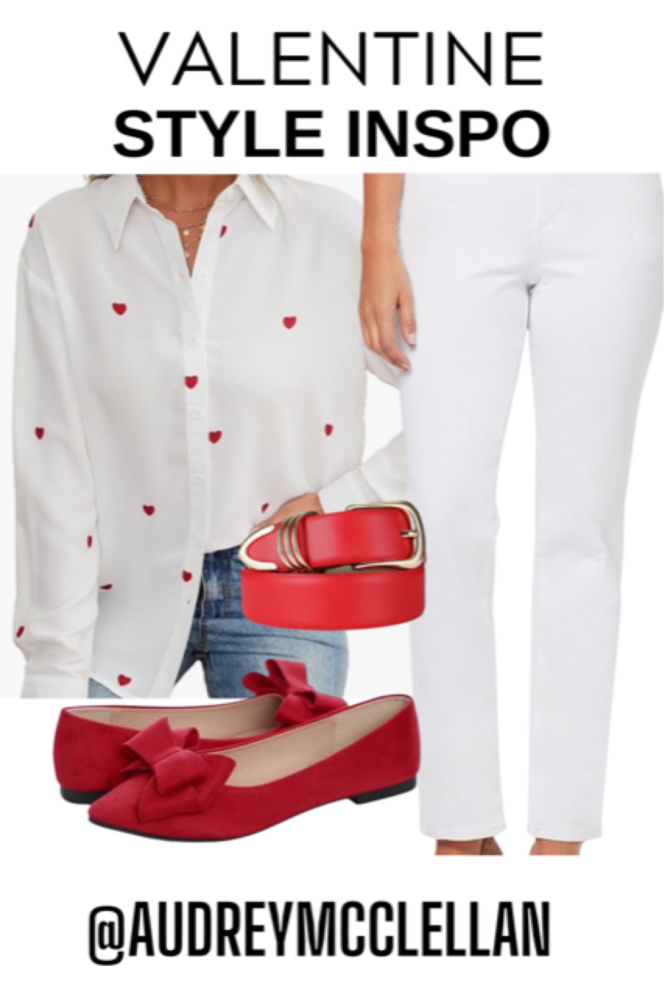 White jeans in the winter always works. Obsessed with this blouse with white jeans and red flats. 🥰❤️

#LTKstyletip