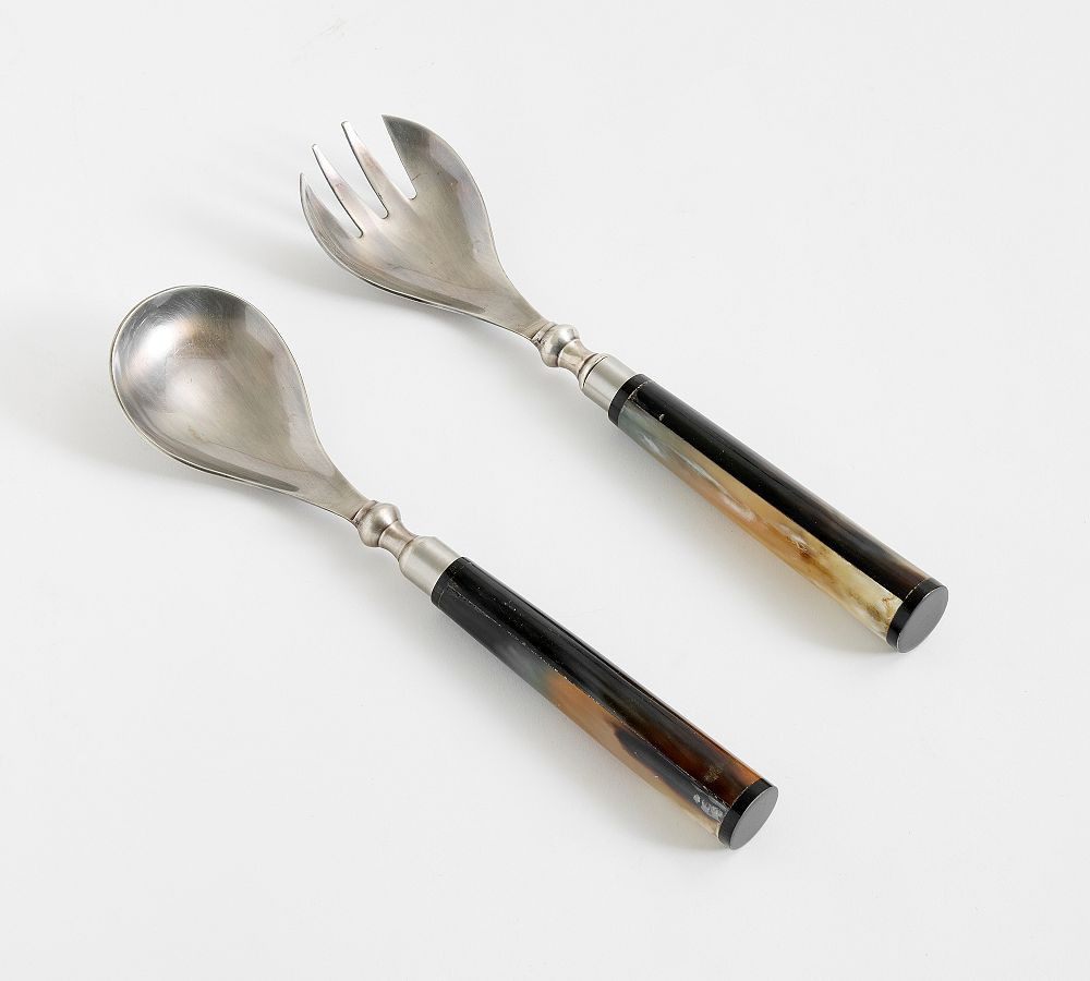 Horn Handcrafted Serving Utensils, Set of 2 | Pottery Barn (US)