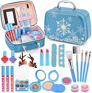 Real Washable Makeup Kit for Girls - Non-Toxic Kids Play Make Up Set Toy for Toddlers Children, P... | Amazon (US)