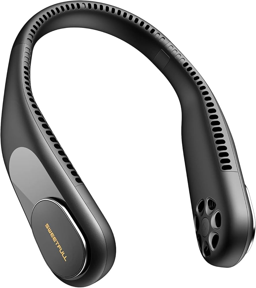 SWEETFULL Portable Neck Fan Bladeless Personal Fan 5000mAh Rechargeable Battery Operated Wearable... | Amazon (US)