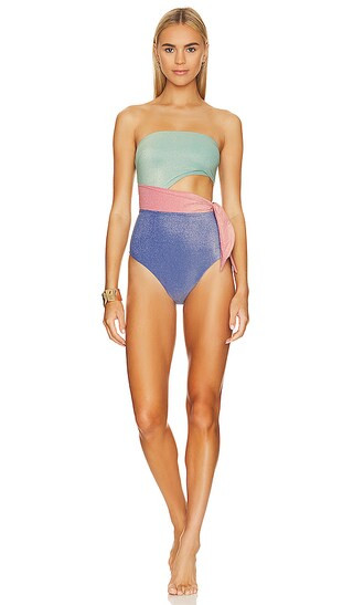 Clover Scarf Tie One Piece in Spliced | Revolve Clothing (Global)