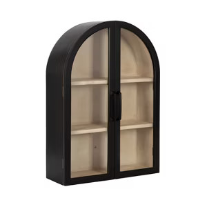 Kate & Laurel All Things Decor 21"x30" Arcott Arch Wall Cabinet Black | Target