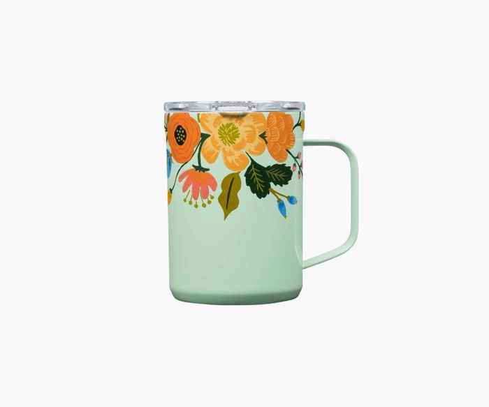 Lively Floral Mint 16 oz. Coffee Mug | Rifle Paper Co.