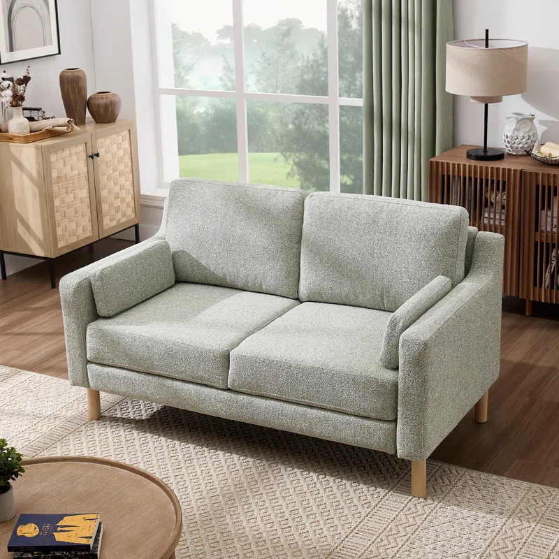 59.8'' Square Arm Loveseat Boucle | Wayfair North America