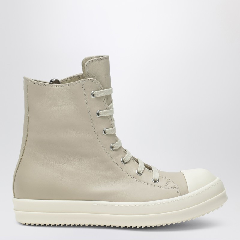 High sand/white leather trainer | The Double F