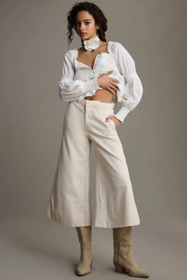 Pilcro The Foxglove Crop Flare Pants | Anthropologie (US)