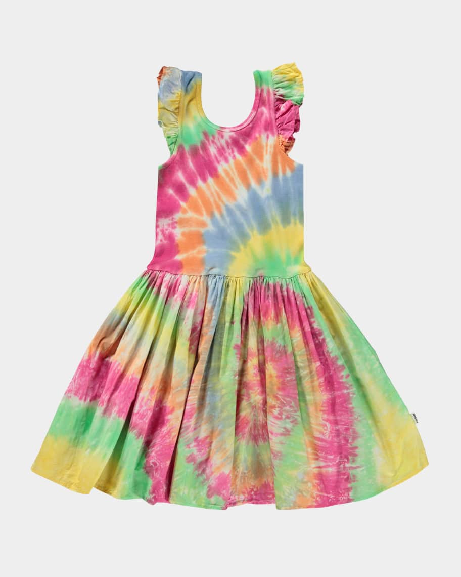 Girl's Cloudia Ruffle Trim Dress, Size 2-6 | Neiman Marcus