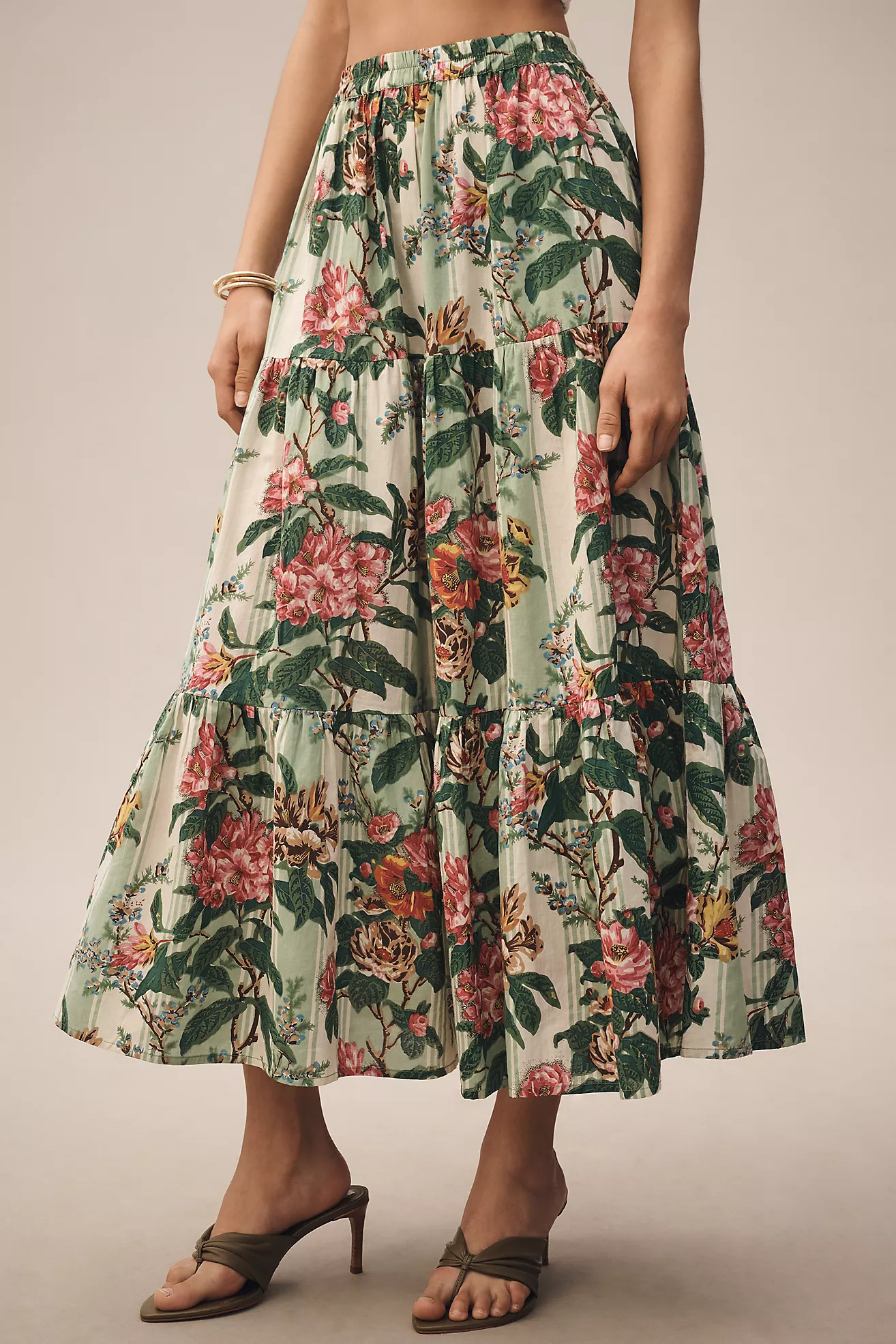 Mille Paola Ruffle Maxi Skirt | Anthropologie (US)